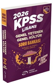 Murat Yayınları 2026 KPSS Lisans Genel Yetenek Genel Kültür Soru Bankası
