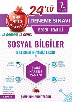 Nartest Yayınları 7. Sınıf Sosyal Bilgiler Nar Tanesi 24 lü Deneme Sınavı