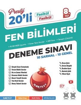 Nartest Yayınları 8. Sınıf Prestij Fen Bilimleri 20 Deneme