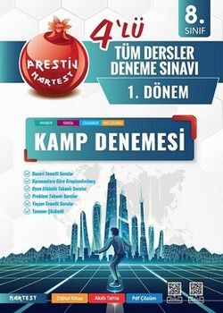 Nartest Yayınları 8. Sınıf 1. Dönem Tüm Dersler 4 lü Kamp Denemesi