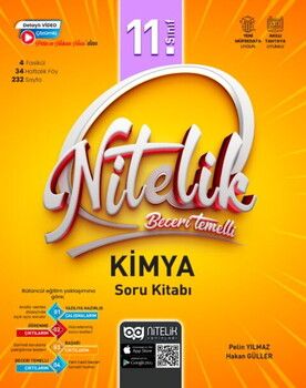 Nitelik Yayınları 11. Sınıf Kimya Beceri Temelli Soru Kitabı