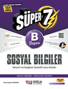 Nitelik Yayınları 7. Sınıf Sosyal Bilgiler B Beceri ve Bağlam Temelli Soru Kitabı