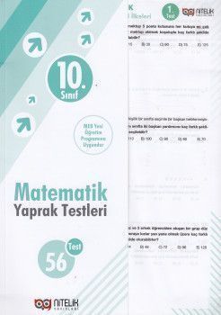 Nitelik Yayınları 10. Sınıf Matematik 56 Yaprak Test