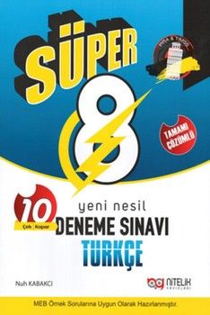 Nitelik Yayınları 8. Sınıf Süper Türkçe Yeni Nesil Deneme Sınavı
