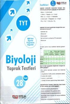 Nitelik Yayınları TYT Biyoloji Yaprak Test