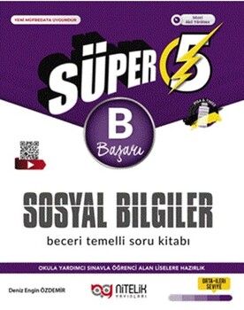 Nitelik Yayınları 5. Sınıf Sosyal Bilgiler Süper B Beceri Temelli Soru Kitabı