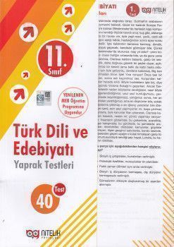  Nitelik Yayınları 11. Sınıf Türk Dili ve Edebiyatı 40 Yaprak Test