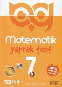  Nitelik Yayınları 7. Sınıf Matematik 40 Yaprak Test