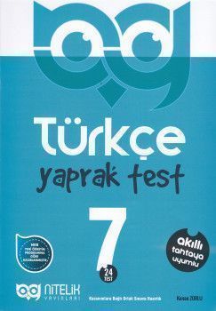  Nitelik Yayınları 7. Sınıf Türkçe 24 Yaprak Test