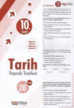 Nitelik Yayınları 10. Sınıf Tarih 28 Yaprak Test