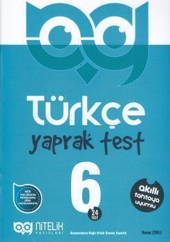 Nitelik Yayınları 6. Sınıf Türkçe 24 Yaprak Test