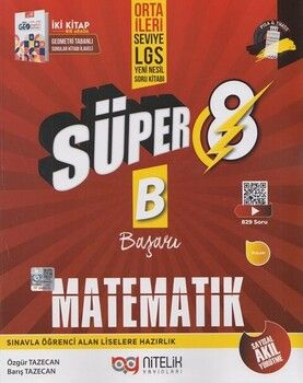 Nitelik Yayınları 8. Sınıf Matematik Süper Soru Kitabı