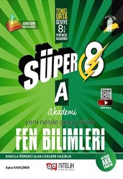 Nitelik Yayınları 8. Sınıf Süper Fen Bilimleri A Yeni Nesile Geçiş Kitabı