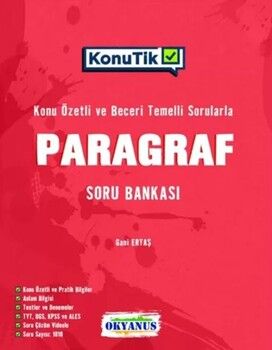 Okyanus Yayınları Tüm Adaylar İçin Paragraf KonuTik Konu Özetli Soru Bankası
