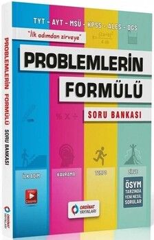  Ordinat Yayınları TYT AYT KPSS MSÜ ALES Problemlerin Formülü Soru Bankası