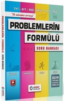 Ordinat Yayınları TYT AYT KPSS MSÜ ALES Problemlerin Formülü Soru Bankası