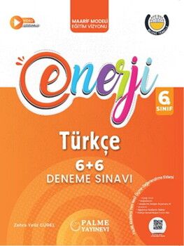 Palme Yayınları 6. Sınıf Türkçe 6+6 Deneme Sınavı