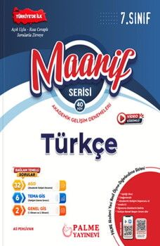 Palme Yayınları 7. Sınıf Türkçe Maarif Serisi Akademik Gelişim Denemeleri 40 Föy