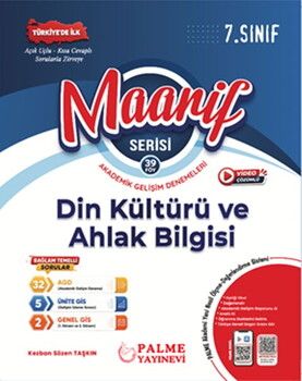 Palme Yayınları 7. Sınıf Din Kültürü ve Ahlak Bilgisi Maarif Serisi Akademik Gelişim Denemeleri 39 Föy