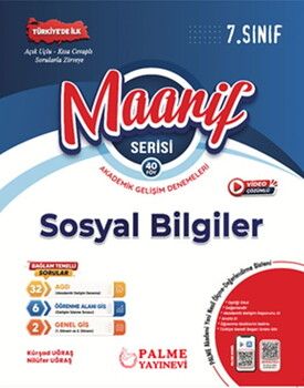 Palme Yayınları 7. Sınıf Sosyal Bilgiler Maarif Serisi Akademik Gelişim Denemeleri 40 Föy