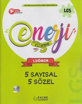 Palme Yayınları 8. Sınıf LGS 1. Dönem Enerji 5 li Deneme