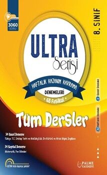 Palme Yayınları 8.Sınıf Ultra Kazanım Kavrama Denemeleri 68 Fasikül Tüm Dersler