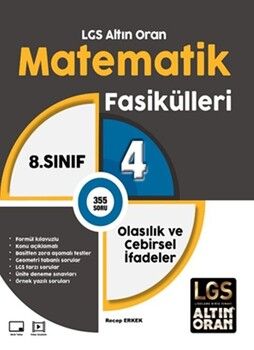 Palme Yayınları 8. Sınıf LGS Altın Oran Matematik Fasikülleri 4 Olasılık ve Cebirsel İfadeler