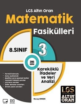 Palme Yayınları 8. Sınıf LGS Altın Oran Matematik Fasikülleri 3 Kareköklü İfadeler ve Veri Analizi