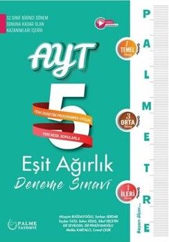 Palme Yayınları AYT Eşit Ağırlık Palmetre 5 Deneme Sınavı Video Çözümlü