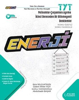 Palme Yayınları TYT Polinomlar Çarpanlara Ayırma ve 2. Dereceden Bir Bilinmeyenli Denklemler Enerji Konu Özetli Soru Fasikülü