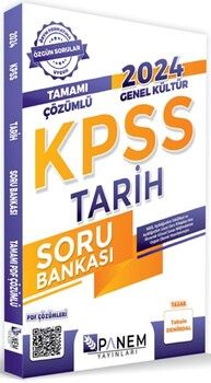 Panem Yayınları 2024 KPSS Tarih Genel Kültür Tamamı Çözümlü Soru Bankası
