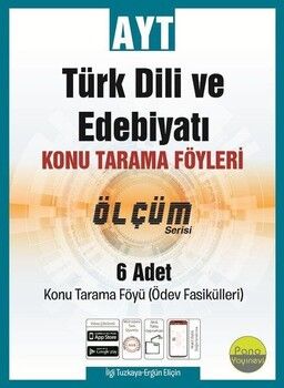 Pano Yayınları AYT Tük Dili ve Edebiyatı Ölçüm Konu Tarama Föyleri