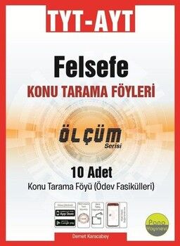 Pano Yayınları TYT AYT Felsefe Ölçüm Konu Tarama Föyleri