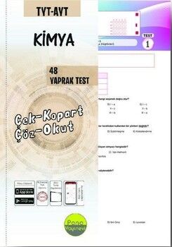 Pano Yayınları TYT AYT Kimya 48 Yaprak Test
