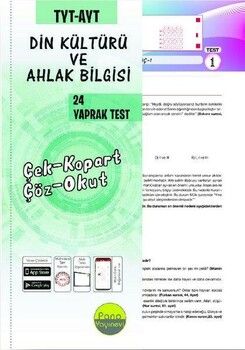 Pano Yayınları TYT AYT Din Kültürü ve Ahlak Bilgisi 24 Yaprak Test