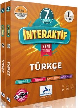 Paraf Yayınları 7. Sınıf İnteraktif Türkçe Etkinlik Çalışma Kitabı