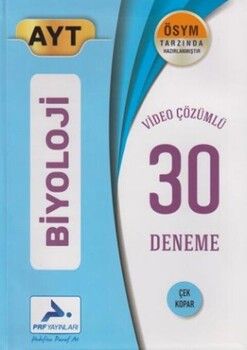 Paraf Yayınları AYT Biyoloji Video Çözümlü 30 Deneme