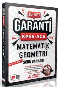 Paraf Yayınları KPSS AGS 30 Net Matematik Geometri Soru Bankası