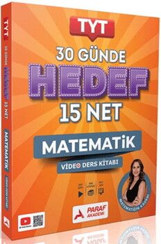 Paraf Yayınları TYT 30 Günde Hedef 15 Net Matematik Video Ders Kitabı