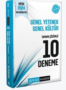 Pegem 2024 KPSS Genel Yetenek Genel Kültür Ortaöğretim Tamamı Çözümlü 10 Deneme