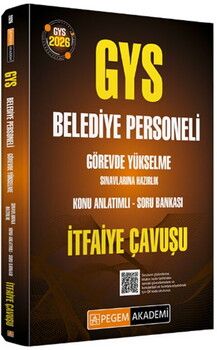 Pegem 2026 GYS Belediye Personeli İtfaiye Çavuşu Hazırlık Konu Anlatımlı Soru Bankası