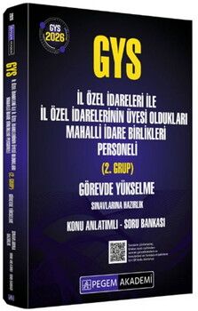 Pegem 2026 GYS İl Özel İdareleri ile Üyesi Oldukları Mahalli İdare Birlikleri Personeli Konu Anlatımlı Soru Bankası 2.Grup