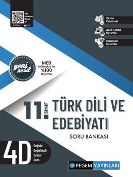 Pegem Akademi 11. Sınıf Türk Dili ve Edebiyatı Soru Bankası