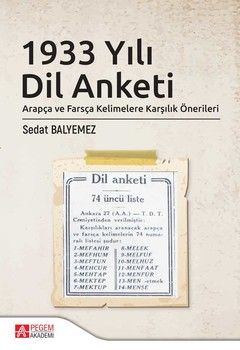 Pegem Akademi 1933 Yılı Dil Anketi