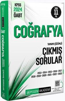 Pegem Akademi 2024 KPSS ÖABT Coğrafya Tamamı Çözümlü Çıkmış Sorular