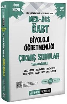 Pegem Akademi 2025 ÖABT MEB AGS Biyoloji Öğretmenliği Çıkmış Sorular
