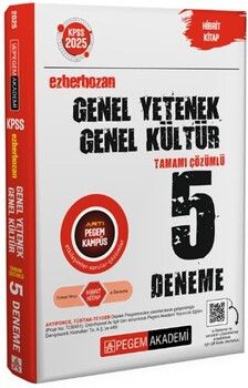 Pegem Akademi 2025 KPSS Genel Yetenek Genel Kültür Ezberbozan Tamamı Çözümlü 5 Deneme