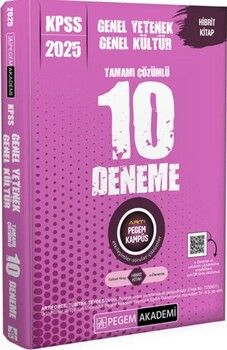 Pegem Akademi 2025 KPSS Genel Yetenek Genel Kültür Tamamı Çözümlü 10 Deneme