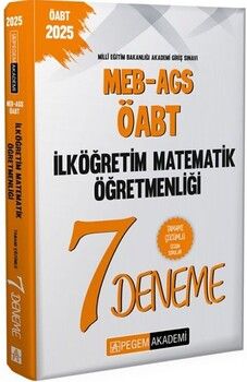 Pegem Akademi 2025 MEB AGS ÖABT İlköğretim Matematik Öğretmenliği Tamamı Çözümlü 7 Deneme