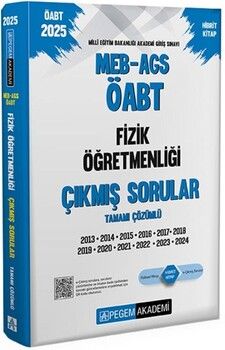 Pegem Akademi 2025 MEB AGS ÖABT Fizik Öğretmenliği Çıkmış Sorular
